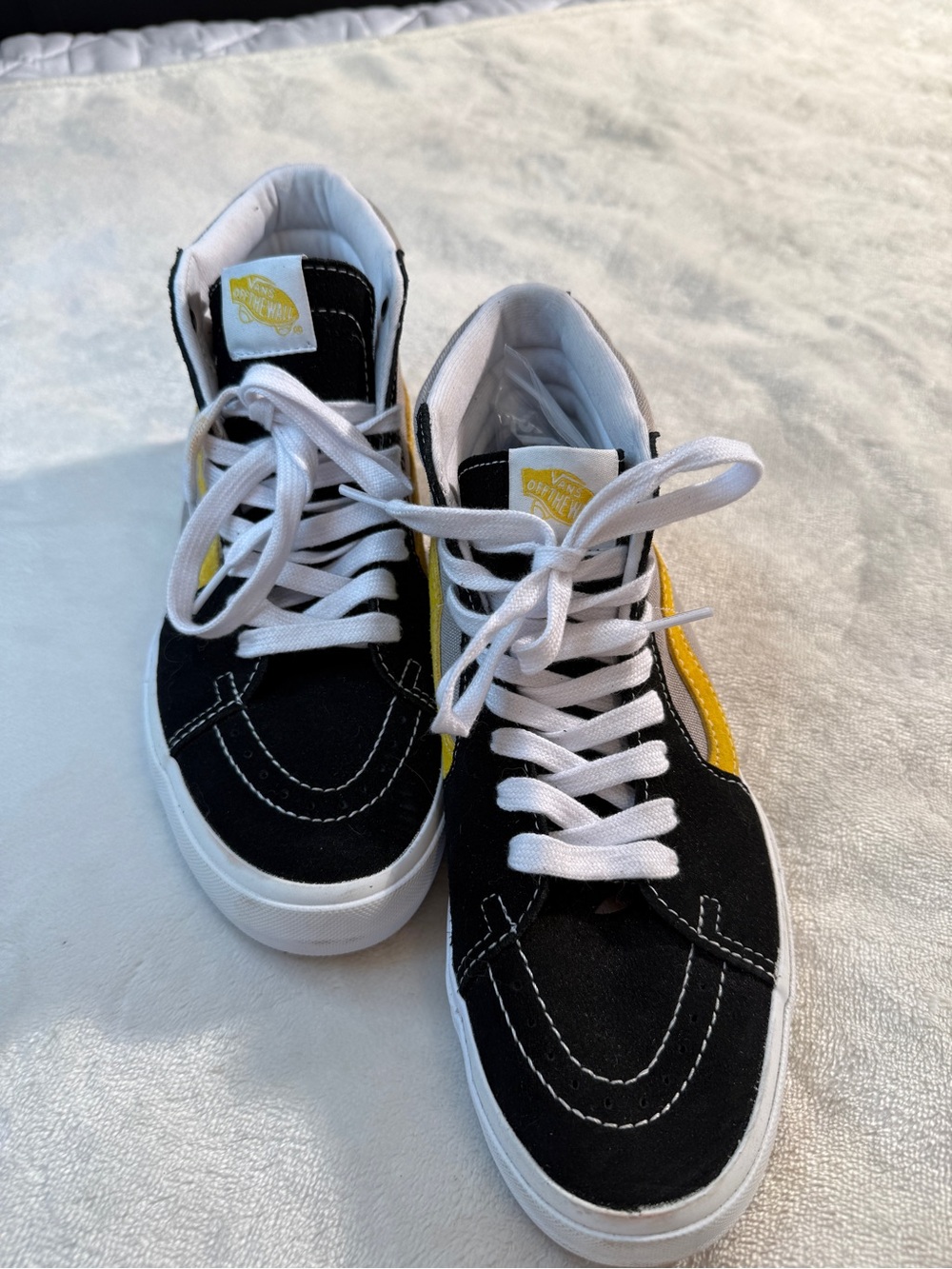 Vans BMX Style 114 Skate Shoes Black Grey Yellow Men's 7.5 / Women's 9.0